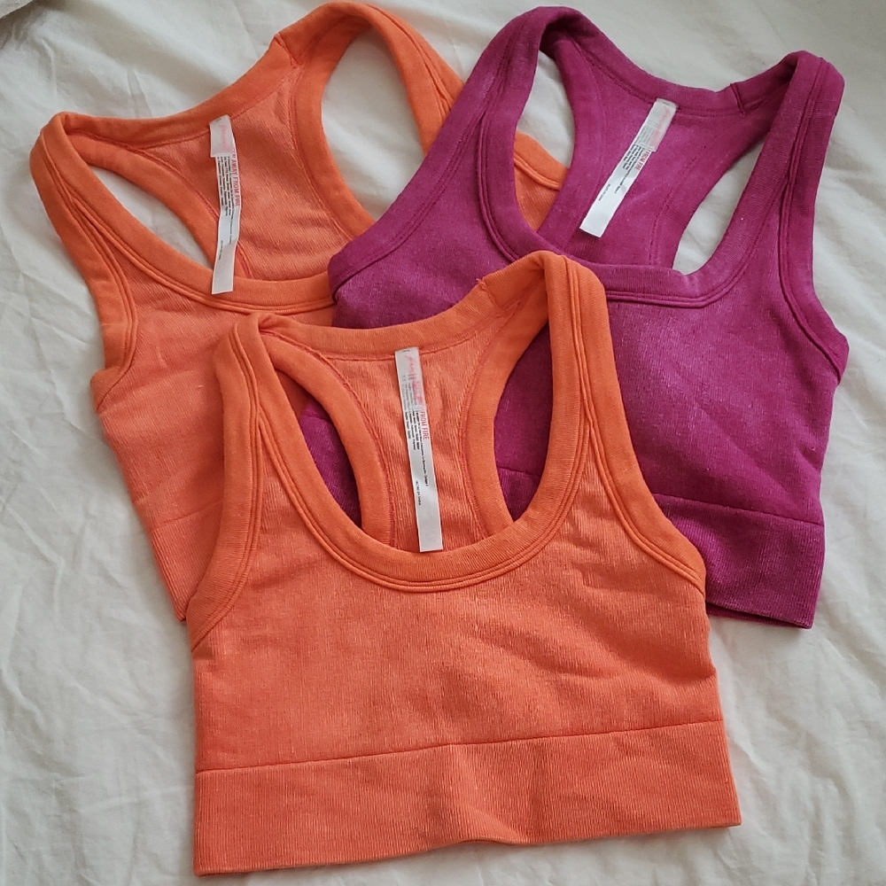 NEW FP Movement by Free People Orange and Purple Tank Tops